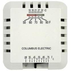 TPI RK120EAA Low Voltage RK Thermostat, 24VAC, 50 to 90 Deg F