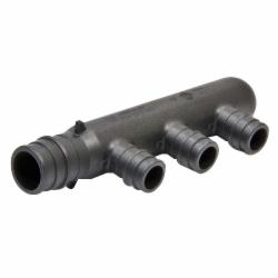Uponor 3 Outlet Branch Manifold, 3/4 inch Supply x 1/2 inch Loop, Pex