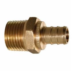 Brass PEX Adapter, 1/2 inch x 1/2 inch, PEX Barb x MIP
