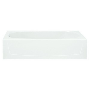 Sterling® Performa™ 7104 Left Hand Drain Apron Mount Skirted Vikrell™ Bathtub, 60 inch x 29 inch x 15 inch, White