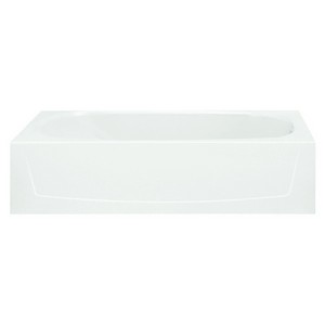 Sterling® Performa™ 7104 Right Hand Drain Apron Mount Skirted Vikrell™ Bathtub, 60 inch x 29 inch x 15 inch, White