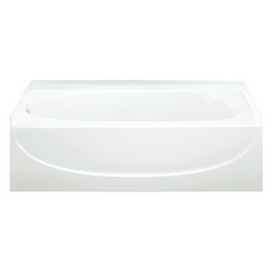 Sterling® Acclaim™ 7109 Right Hand Drain Apron Mount Skirted Vikrell™ Bathtub With Seat, 60 inch x 30 inch x 15 inch, White