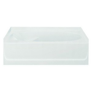 Sterling® Ensemble™ 7111 Right Hand Drain Apron Mount Skirted Vikrell™ Bathtub, 60 inch x 42 inch x 19 inch, White