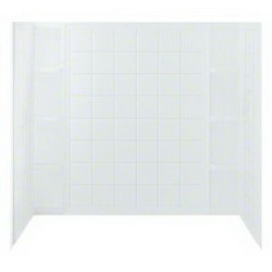 Sterling® Ensemble 7110 3-Piece High-Gloss Shower Wall Set, 60 inch x 37-1/2 inch x 54-1/4 inch, White