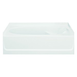 Sterling® Ensemble™ 7111 Left Hand Drain Apron Mount Skirted Vikrell™ Bathtub, 60 inch x 42 inch x 19 inch, White
