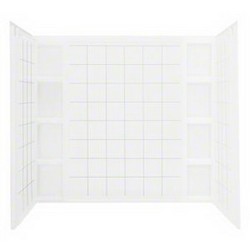 Sterling® Ensemble 7111 3-Piece High-Gloss Shower Wall Set, 60 inch x 43-1/2 inch x 54-1/4 inch, White