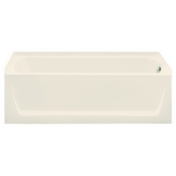 Sterling Ensemble™ 7112 Alcove with Flange Rectangular Solid Vikrell Drop-In Tub, 60 inch L x 32 inch W x 21 inch D, Biscuit