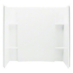 Sterling® Accord 3-Piece High-Gloss Bath/Shower Wall Set, 60 inch x 36 inch x 76-1/4 inch, White