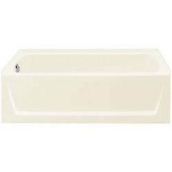 Sterling® Ensemble™ 7117 Left Hand Drain Apron Mount Vikrell™ Bathtub, 60 inch x 30 inch x 18 inch, Biscuit