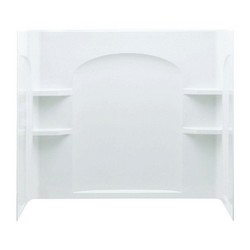 Sterling® Ensemble 7122 3-Piece High-Gloss Complete Shower Wall Set, 60 inch x 33-1/4 inch x 55-1/4 inch, White