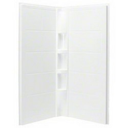 Sterling® Intrigue 7204 2-Piece High-Gloss Shower Wall Set, 40-1/4 inch x 80-1/8 inch, White