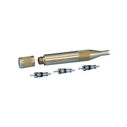 Supco&reg; SF3813 Heavy-Duty Brass Valve Core Remover with 3 Valve Cores, 3 inch