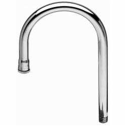 T&S 120X Brass Rigid, Gooseneck Spout, 5-1/2 inch Reach, Chrome-Plated