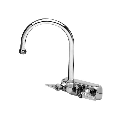 T&S™ Wall Mount Workboard Faucet With 11 inch Gooseneck, Chrome