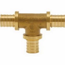 Sioux Chief PowerPEX 641AG222 Lead-Free Brass Tee, 1/2 inch x 1/2 inch x 1/2 inch, Pex Barb x Pex Barb x Pex Barb; 25/Case
