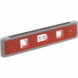 Ridgid 395 Nightshade 3 Vial Aluminum Torpedo Level, 9 inch L x 5/8 inch W x 1-1/4 inch, Red