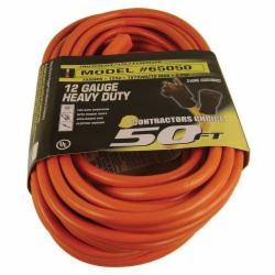 US Wire & Cable 65050 SJTW 3-Conductor 12 AWG Orange Medium Flexibility Extension Cord, 50 ft, 15A at 125V; 4/Pack