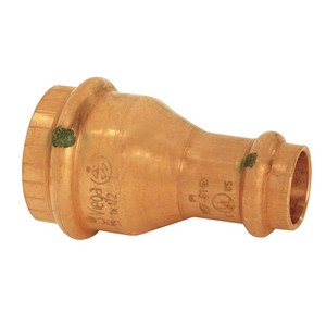 ProPress Copper Reducer Coupling, 1 inch x 3/4 inch, Press x Press; 10/Pack
