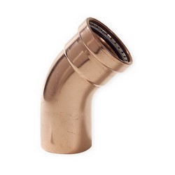 Viega Propress XL-C 45 Deg Copper Zero Lead Street Elbow, 2-1/2 inch x 2-1/2 inch, Fitting x Press; 1/Pack