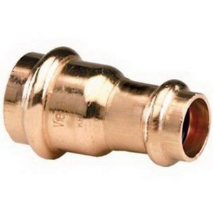 ProPress Copper Reducing Coupling, 1-1/2 inch x 1-1/4 inch, Press; 1/Pack