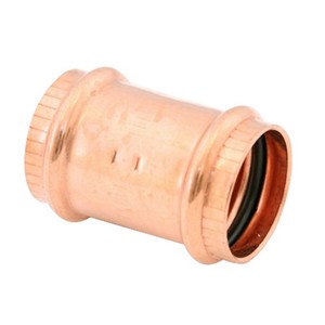 ProPress No Stop Copper Coupling, 3/4 inch x 3/4 inch, Press x Press; 10/Pack