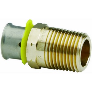 PureFlow 90521 Bronze Lead Free Straight Adapter, 1/2 inch x 1/2 inch, PEX Press x MNPT