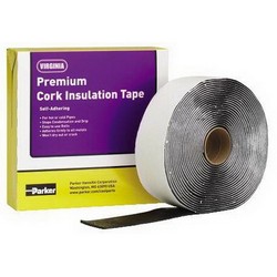 Virginia VCT2 Premium Cork Insulation Tape, 2 inch X 30 yd X 1/8 inch, Black