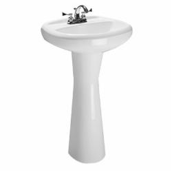 Vortens 3510BI Vienna Vitreous China Bathroom Sink Pedestal, 27 inch H, Biscuit