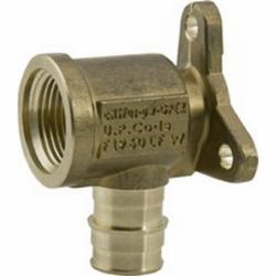 Sunbelt 90 Deg Brass Drop Ear Elbow, 1/2 inch x 1/2 inch, PEX Barb x FNPT
