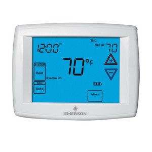 White Rodgers Touchscreen 4 Heat/2 Cool Humidity Programmable or Non-Programmable Thermostat, White