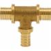 Everloc® Brass Less Sleeve Straight Tee, 3/4 inch x 3/4 inch x 3/4 inch