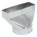 Snappy® 241 Straight Back Steel Register Boot, 10 inch x 4 inch x 5 inch, 30 ga., Galvanized