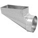 Snappy® 244 Center End Steel Register Boot, 14 inch x 4 inch x 8 inch, 30 ga., Galvanized