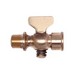 Apollo Valves 41 Series Lever Handle Male and Female Air Cock, 1/4 inch, Satin Brass