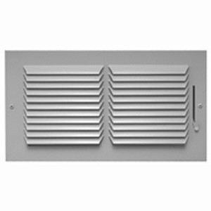 AirMate® 501 1-Way Steel Curved Blade Stamped Face Register With Narrow Lance, 14 inch x 6 inch, Bright White Enamel