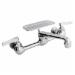 B&K&reg; Wall Mount Brass Kitchen Faucet With Soap Dish & 12 inch Spout, Chrome