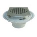 Braxton Harris Shower Drain with 4-1/4 inch Brass Square Strainer