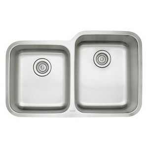 Blanco Stellar™ Double Bowl 18 Guage Stainless Steel Undermount Kitchen Sink, 32-1/3 inch x 20-1/2 inch, 7 inch and 9 inch Deep