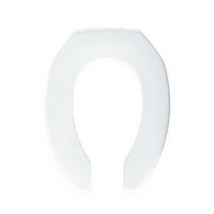Bemis® 1955SS Plastic Open Front Elongated Toilet Seat, White