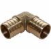 Brass PEX 90 Deg Copper Elbow, 1 inch x 1 inch, PEX Barb x PEX Barb