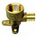 Brass PEX 90 Deg Drop Ear Elbow, 3/4 inch x 3/4 inch, Pex Barb x FNPT