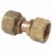 Brass Craft 114FSV-6 C36000 Brass Forged Swivel Flare Nut Valve Connector, Rough, 3/8 inch x 1.50 inch L