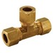 Brass Craft 64 Brass Reducing Tee, 3/8 inch OD x 3/8 inch OD x 1/4 inch OD, Compression