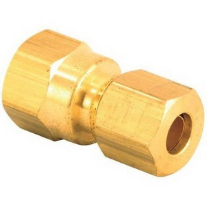 Brass Craft 66 Rough Brass Adapter, 3/8 inch OD x 3/8 inch, Compression x FIP