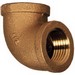 BR9HLF 90 Deg Lead-Free Brass Elbow, 1 inch x 1 inch, Compression x Compression