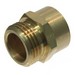 Brass Craft HU12-8-12X Compliant Brass Rough No-Lead Hose Adaptor, 1/2 inch FIP x 3/4 inch Male Hose; 25/Pack