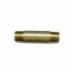 SCH STD Brass Nipple, 1 inch x 3 inch, Threaded x Threaded