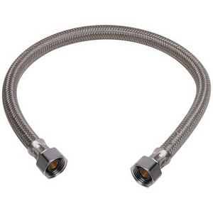 BrassCraft® Speed Plumb® S8 Flexible Braided Faucet Connector, 1/2 inch FIP x 1/2 inch FIP, 16 inch Length