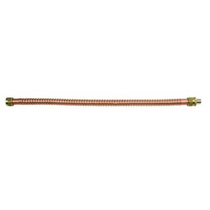 Brass Craft® WB07 Water Heater Connector, 3/4 inch FIP x 3/4 inch PEX Barb, 24 inch Length, Bronze/Copper Metallic