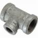 150# Galvanized Malleable Iron Reducing Outlet Tee, 3/4 inch x 3/4 inch x 1/2 inch, Threaded x Threaded x Threaded